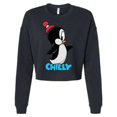 CHILLYS WILLY CARTOON funny animal Cropped Pullover Crew