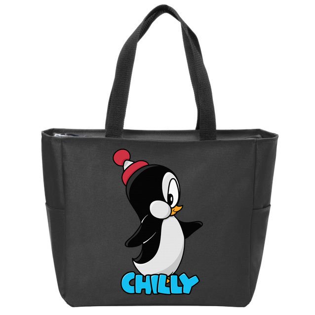 CHILLYS WILLY CARTOON funny animal Zip Tote Bag
