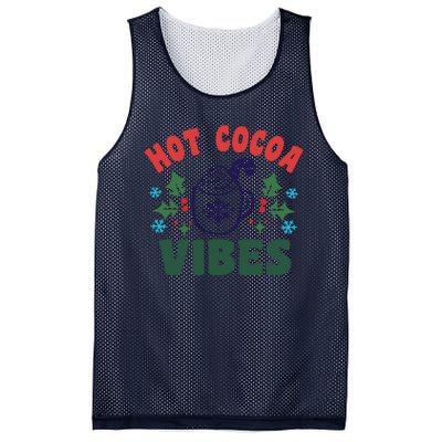 Cool Winter Christmas Hot Cocoa Vibes Mesh Reversible Basketball Jersey Tank