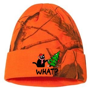 Cat What Christmas Murderous Black Cat Pushing Tree Xmas Gift Kati Licensed 12" Camo Beanie