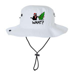 Cat What Christmas Murderous Black Cat Pushing Tree Xmas Gift Legacy Cool Fit Booney Bucket Hat