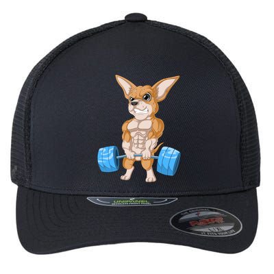 Chihuahua Weightlifting Flexfit Unipanel Trucker Cap