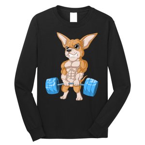 Chihuahua Weightlifting Long Sleeve Shirt