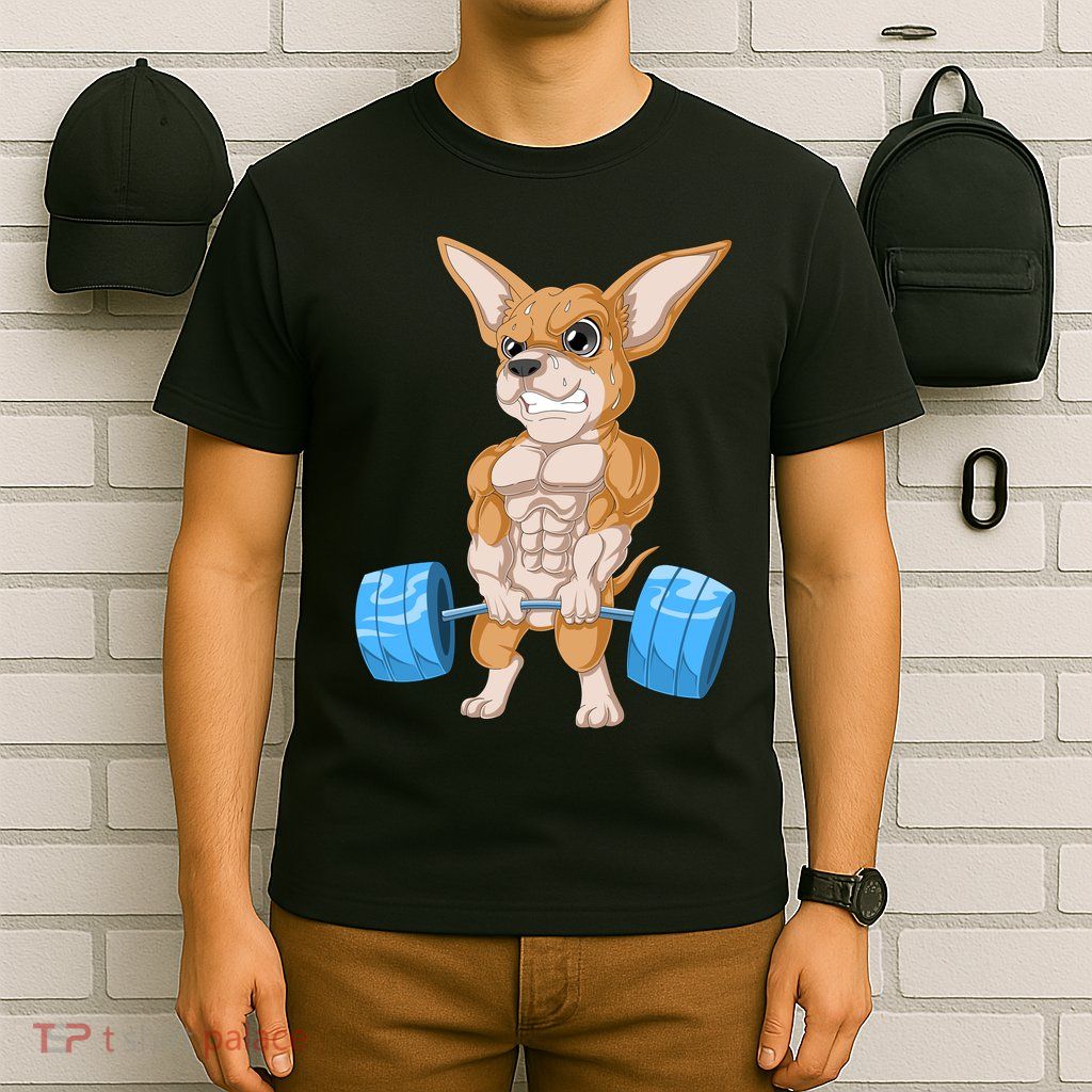 Chihuahua Weightlifting T-Shirt