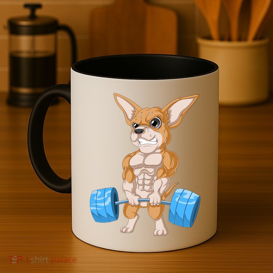 Chihuahua Weightlifting Mug