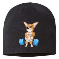 Chihuahua Weightlifting Sustainable Beanie