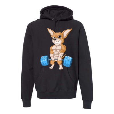 Chihuahua Weightlifting Premium Hoodie