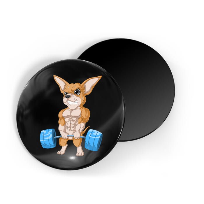 Chihuahua Weightlifting Magnet