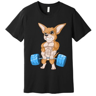 Chihuahua Weightlifting Premium T-Shirt