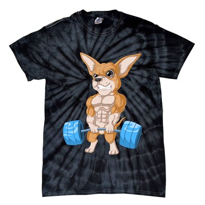 Chihuahua Weightlifting Tie-Dye T-Shirt