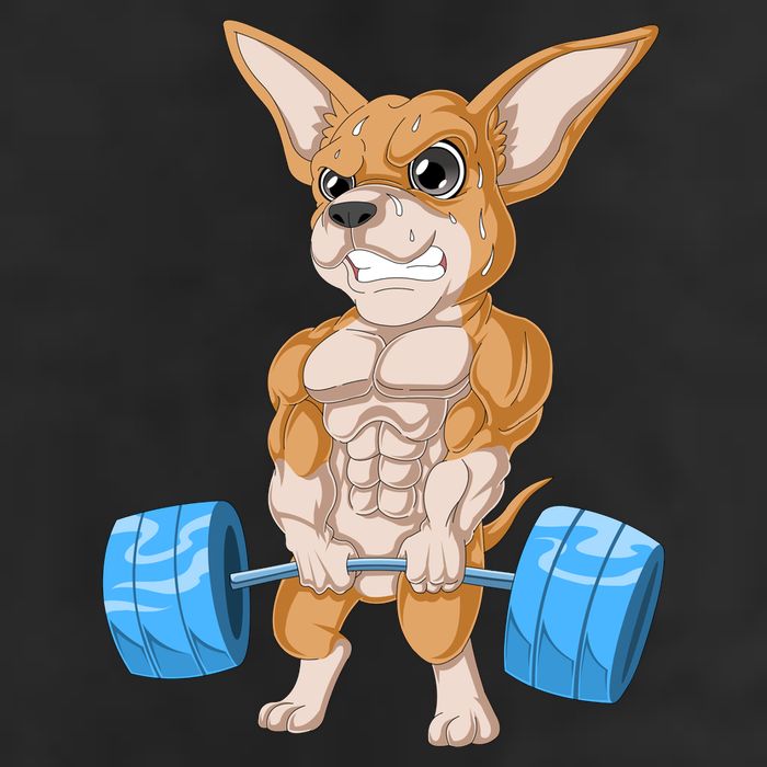 Chihuahua Weightlifting Trucker Hat