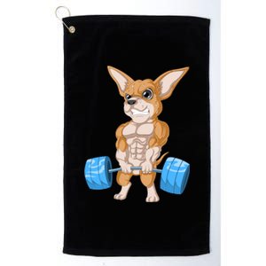 Chihuahua Weightlifting Platinum Collection Golf Towel