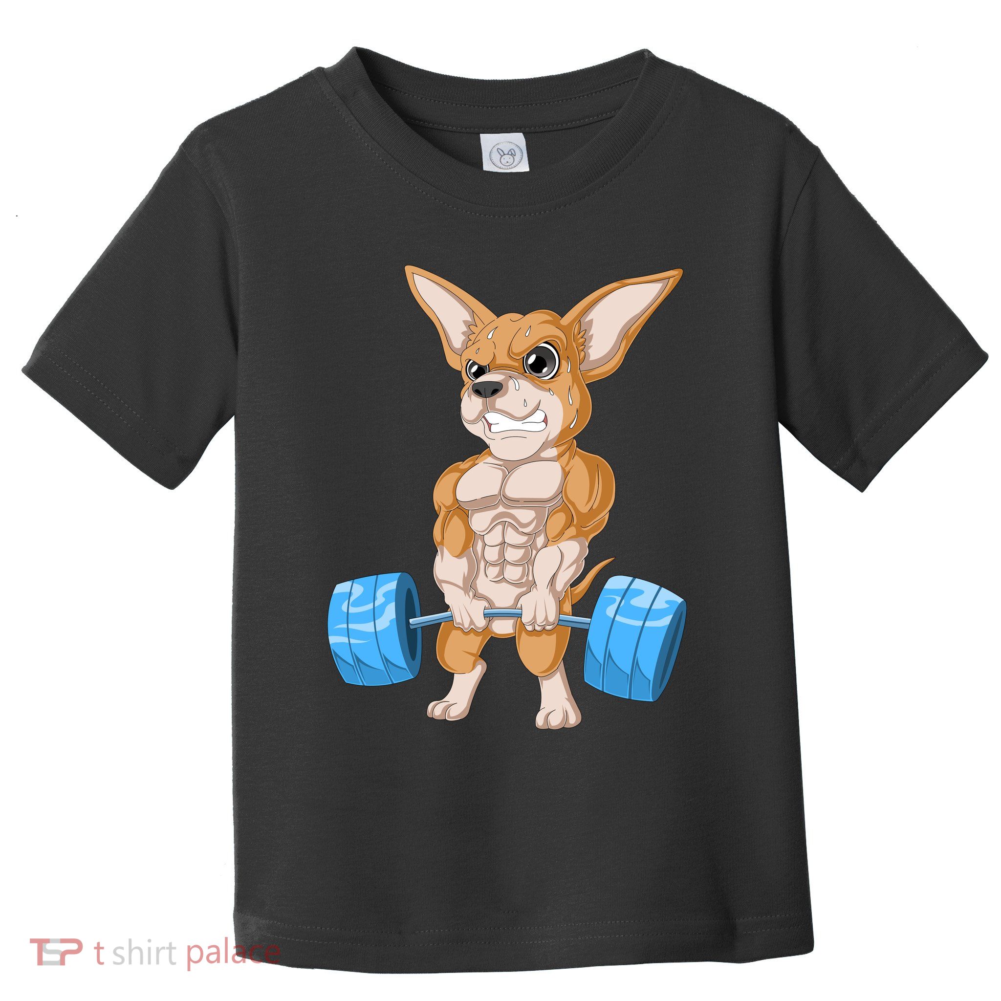 Chihuahua Weightlifting Toddler T-Shirt