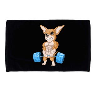 Chihuahua Weightlifting Microfiber Hand Towel