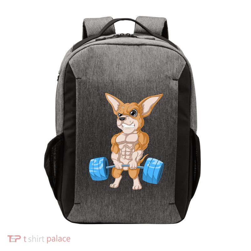 Chihuahua Weightlifting Vector Backpack