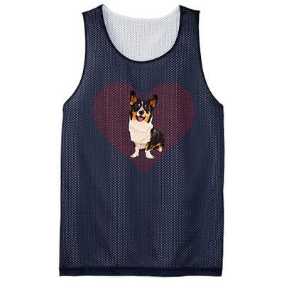 Cardigan Welsh Corgi Valentines Day Dog Love Fingerprint Mesh Reversible Basketball Jersey Tank