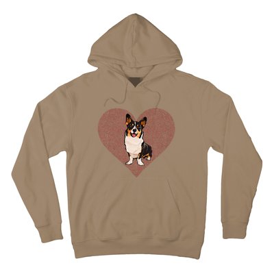 Cardigan Welsh Corgi Valentines Day Dog Love Fingerprint Hoodie