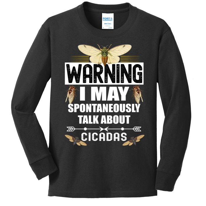 Cicada Warning Kids Long Sleeve Shirt