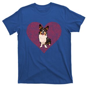 Cardigan Welsh Corgi Valentines Day Dog Love Fingerprint Cute Gift T-Shirt