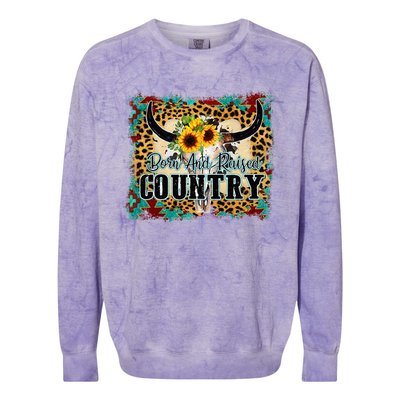 Country Western Cactus Sunflower Apparel Women Colorblast Crewneck Sweatshirt