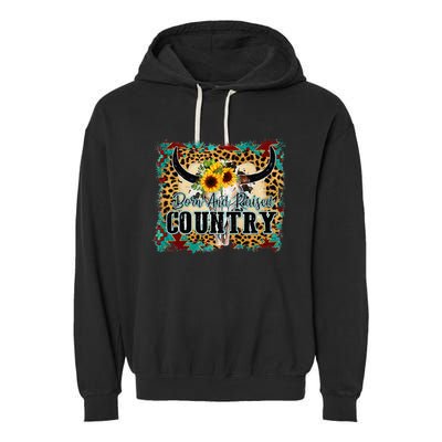 Country Western Cactus Sunflower Apparel Women Garment-Dyed Fleece Hoodie