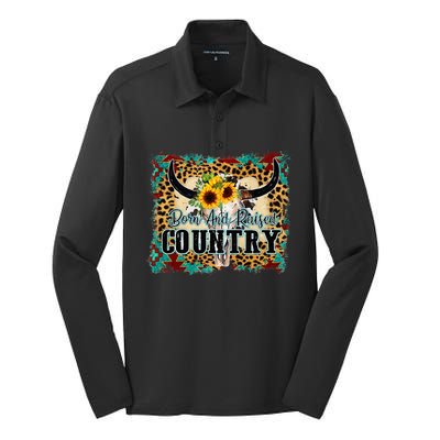 Country Western Cactus Sunflower Apparel Women Silk Touch Performance Long Sleeve Polo