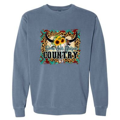 Country Western Cactus Sunflower Apparel Women Garment-Dyed Sweatshirt