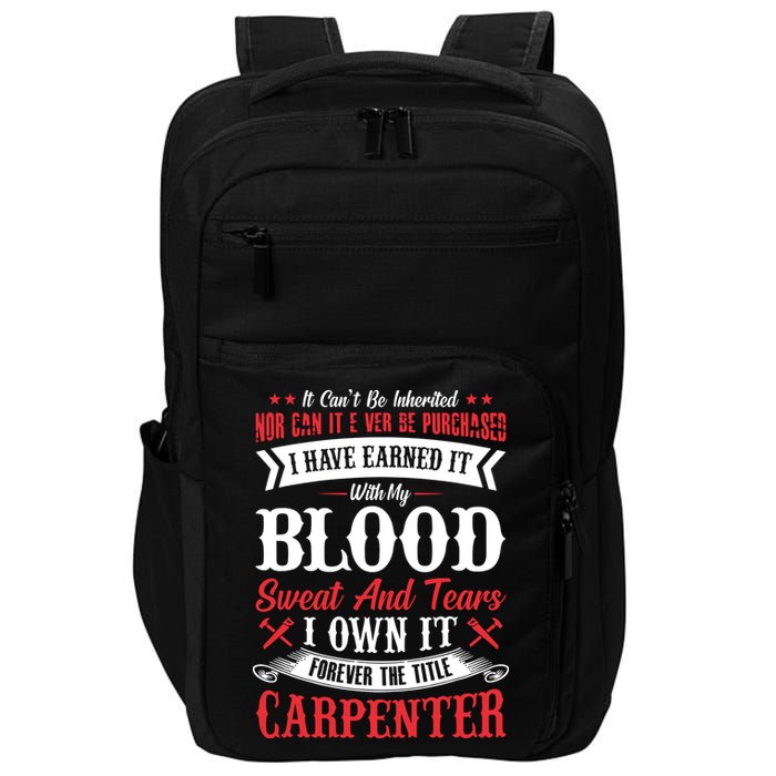 Carpenter Woodworking Impact Tech Backpack