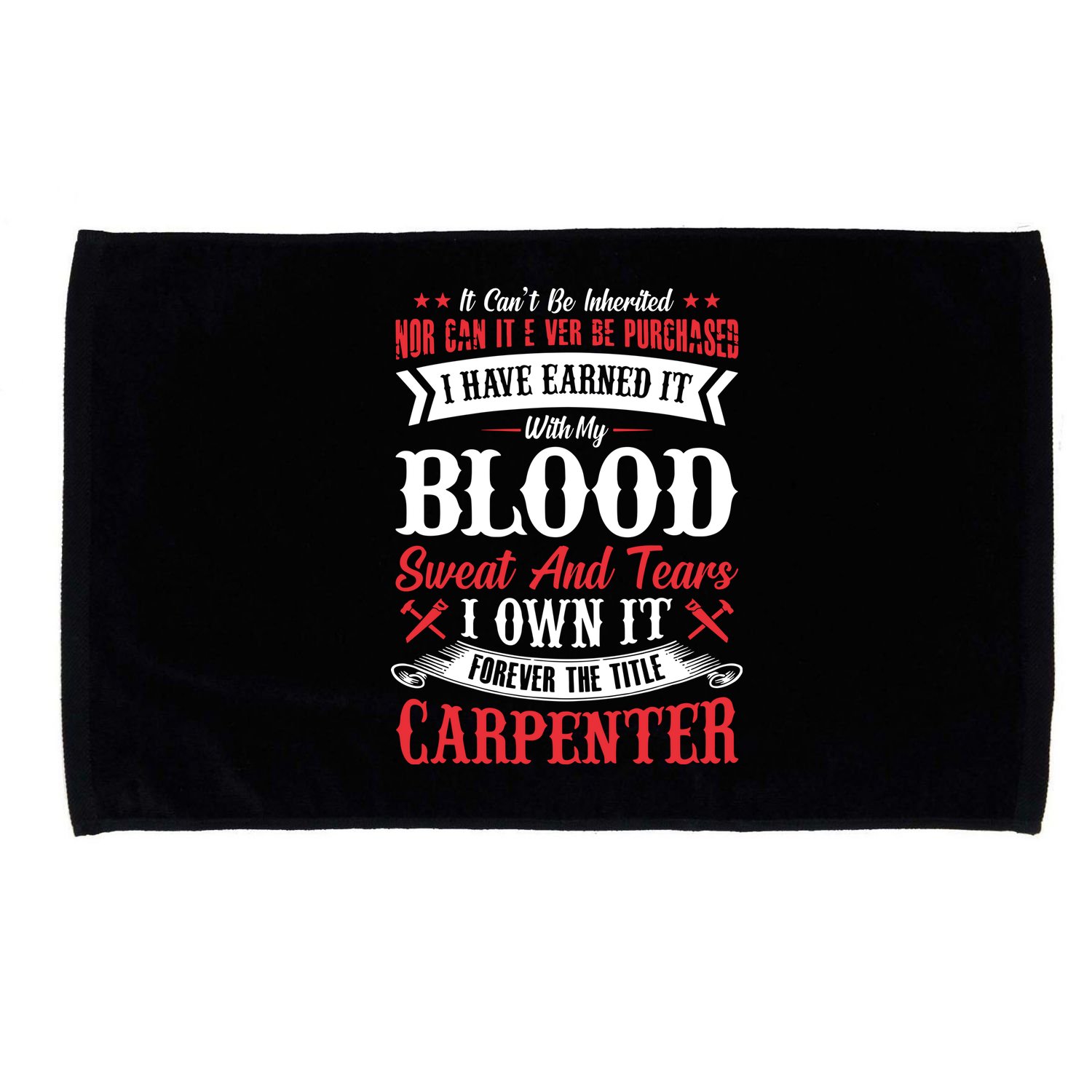 Carpenter Woodworking Microfiber Hand Towel