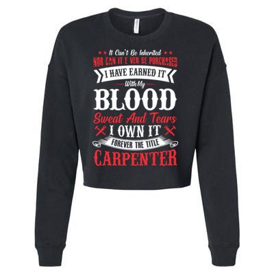Carpenter Woodworking Cropped Pullover Crew