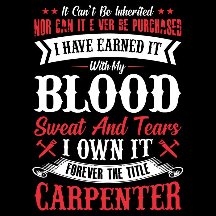 Carpenter Woodworking Cropped Pullover Crew