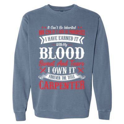 Carpenter Woodworking Garment-Dyed Sweatshirt