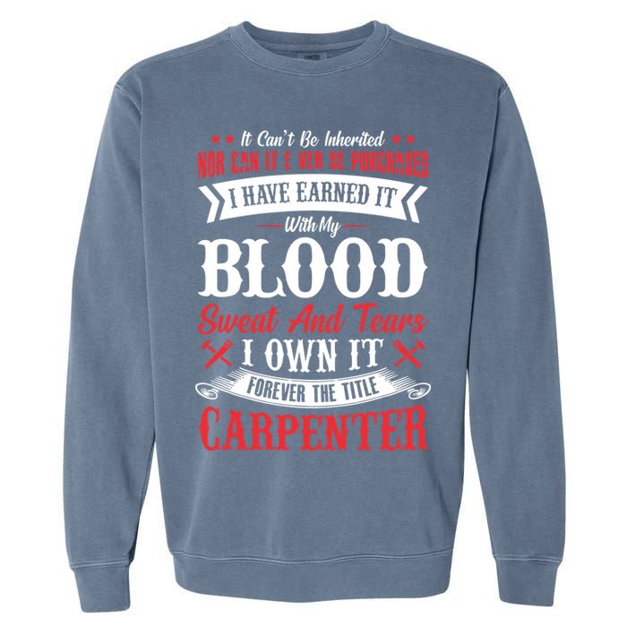 Carpenter Woodworking Garment-Dyed Sweatshirt