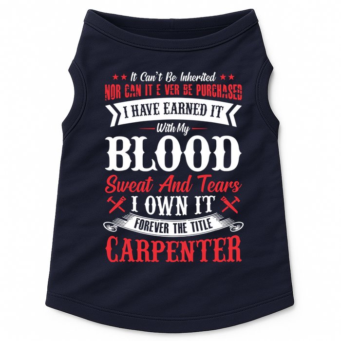 Carpenter Woodworking Doggie Tank