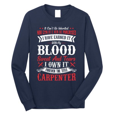 Carpenter Woodworking Long Sleeve Shirt