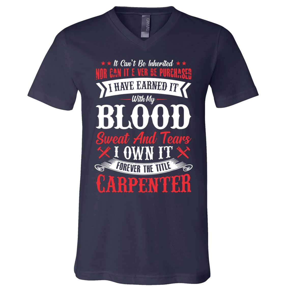 Carpenter Woodworking V-Neck T-Shirt