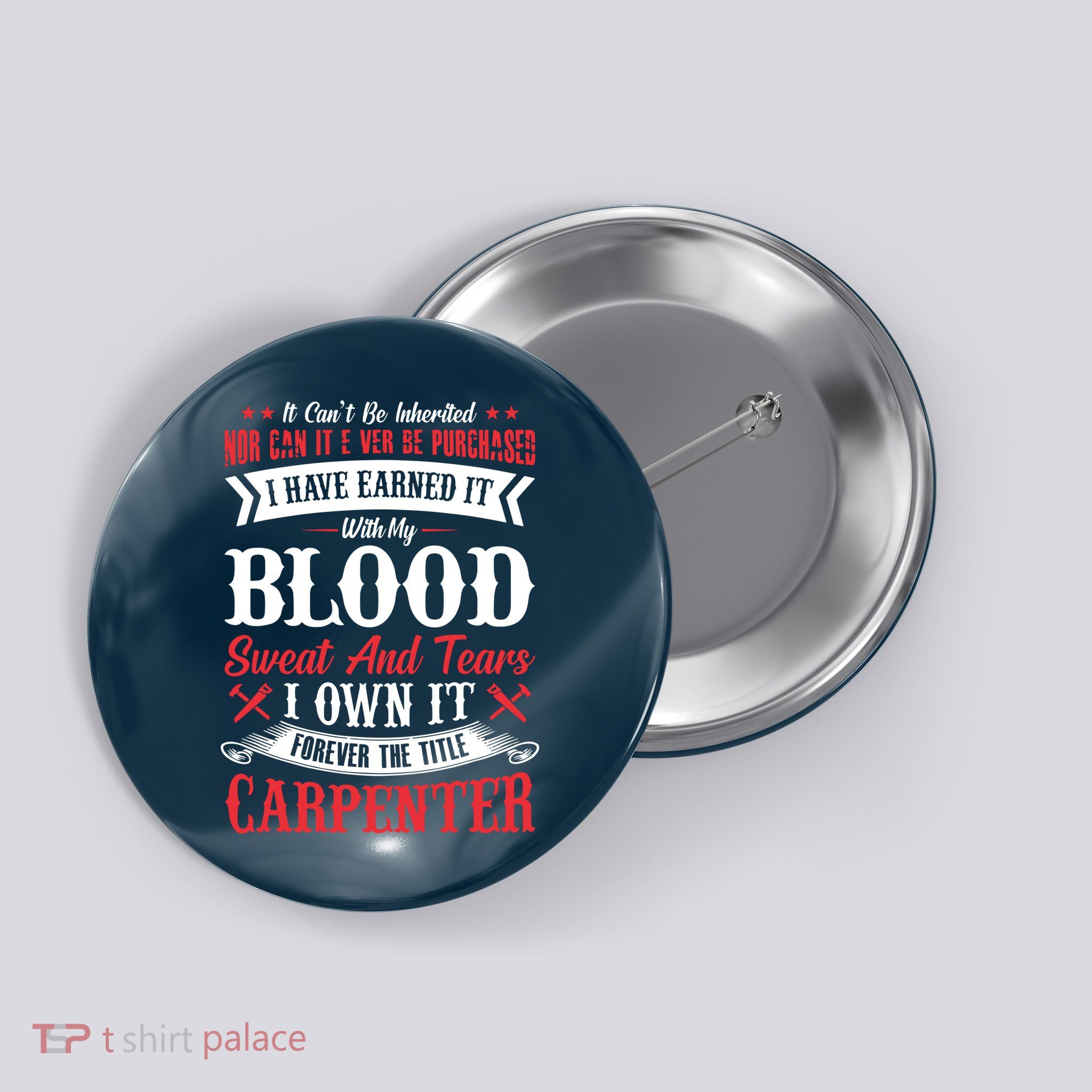 Carpenter Woodworking Button