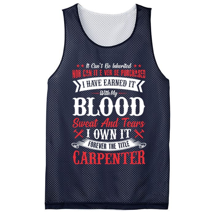 Carpenter Woodworking Mesh Reversible Basketball Jersey Tank