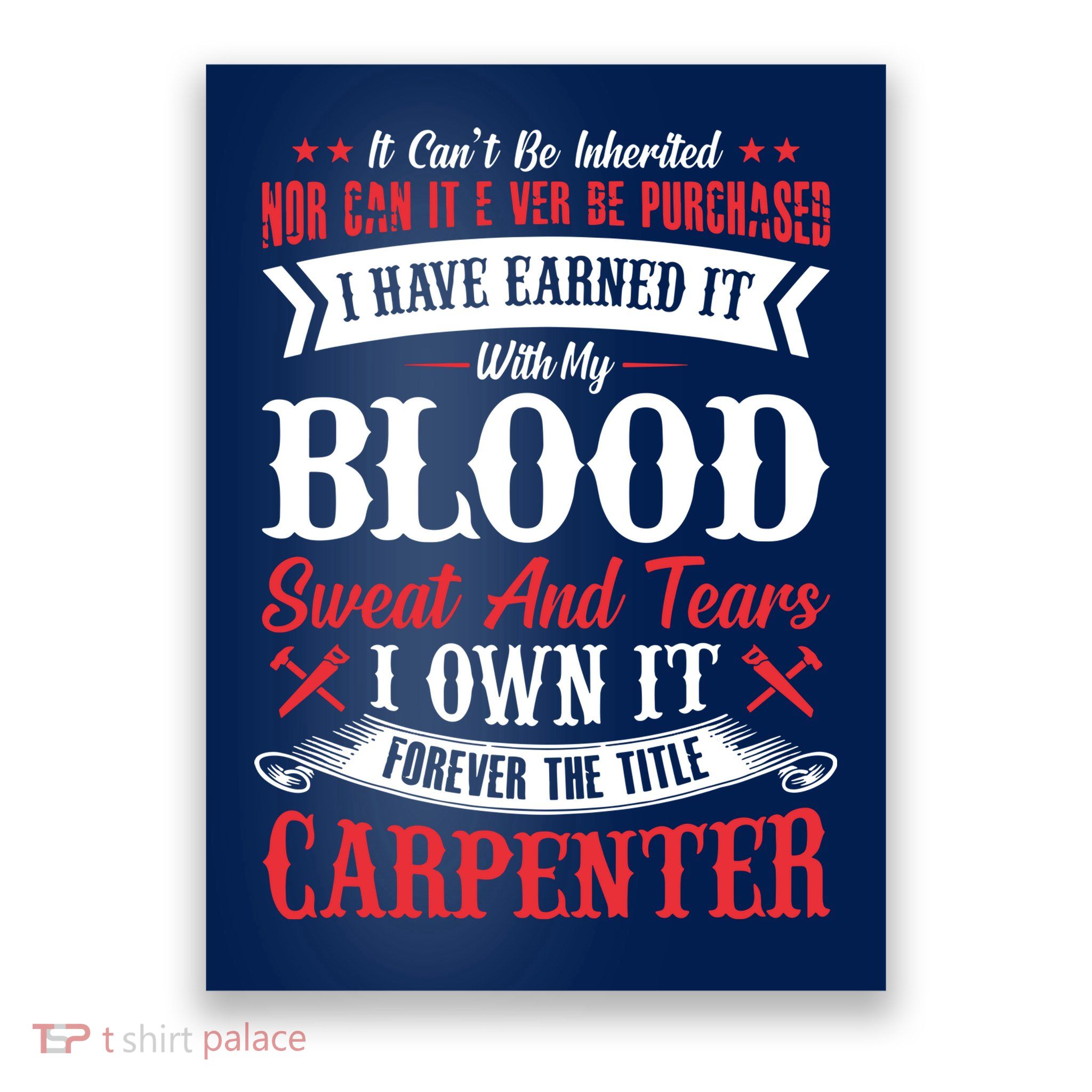 Carpenter Woodworking Poster