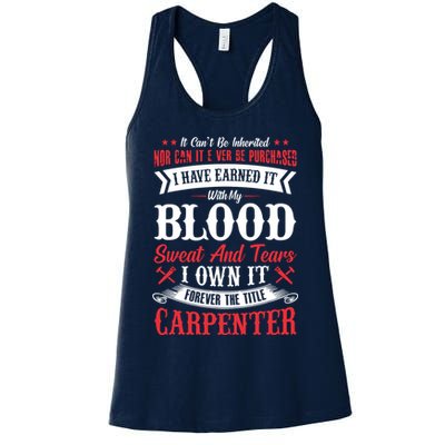 Carpenter Woodworking Womens Tank Top