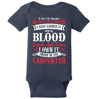 Carpenter Woodworking Baby Bodysuit
