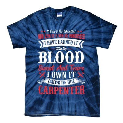 Carpenter Woodworking Tie-Dye T-Shirt