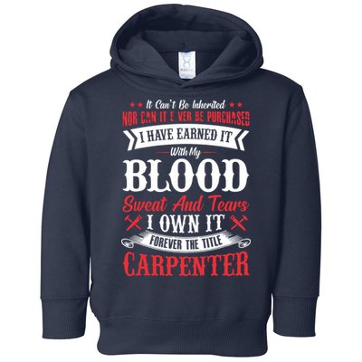 Carpenter Woodworking Toddler Hoodie