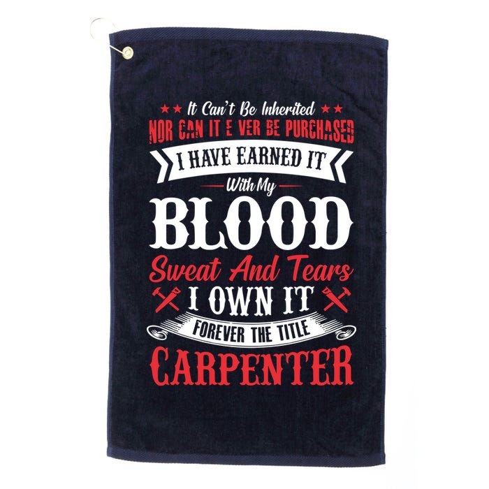 Carpenter Woodworking Golf Towel