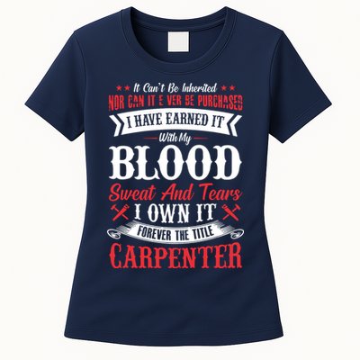 Carpenter Woodworking Womens T-Shirt