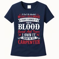 Carpenter Woodworking Womens T-Shirt