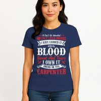 Carpenter Woodworking Womens T-Shirt