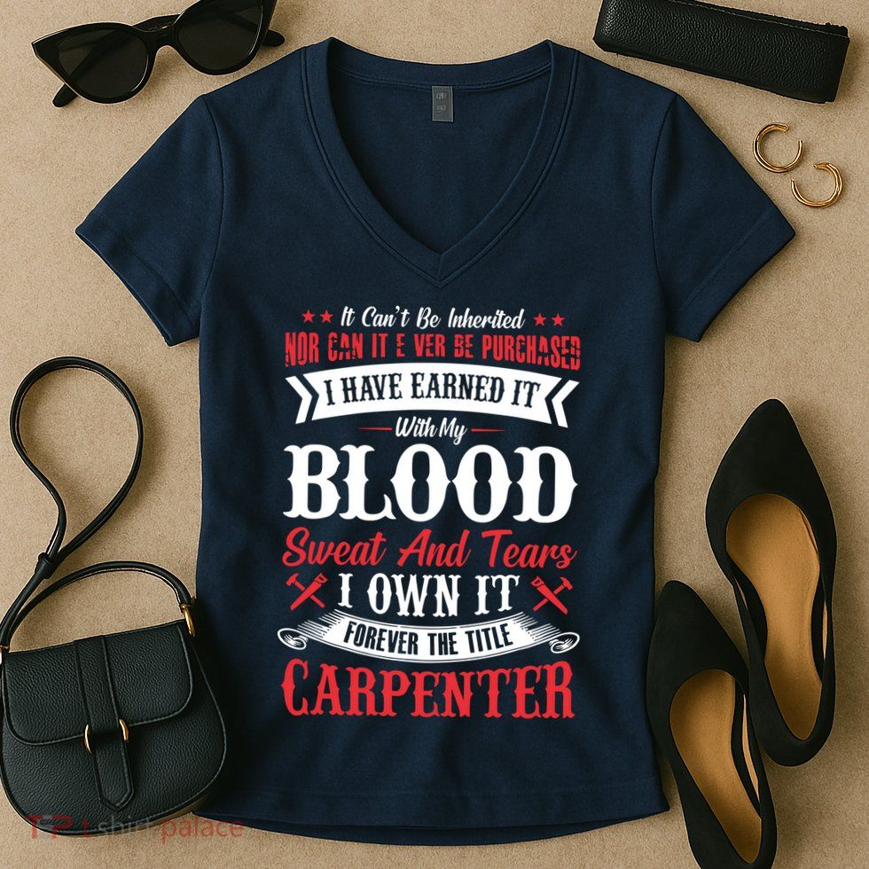 Carpenter Woodworking Women's V-Neck T-Shirt