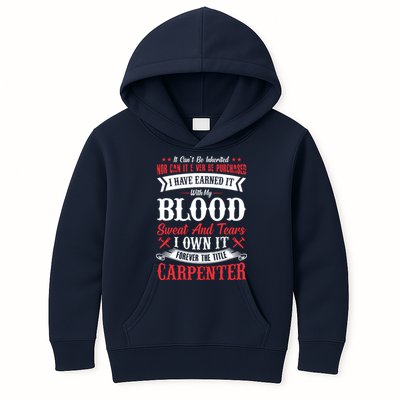 Carpenter Woodworking Kids Hoodie