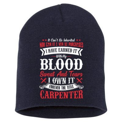 Carpenter Woodworking Short Acrylic Beanie